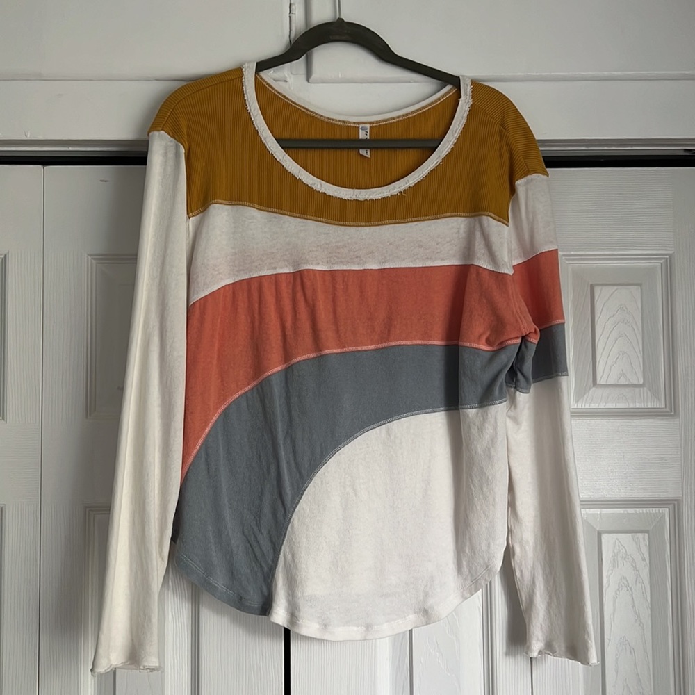 Fp Movement Sun Downer Color Block Long Sleeve Top - image 6